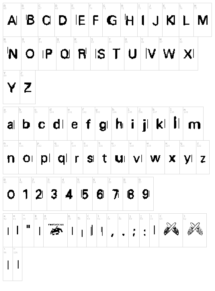 Purge font map